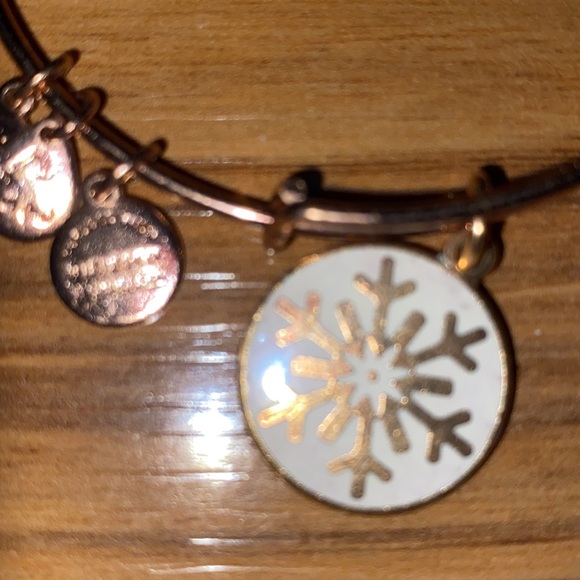 Alex and Ani rose gold snowflake bracelet - Picture 2 of 4